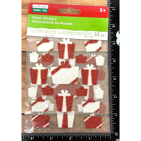 Creatology Holiday Foam Gift Box Stickers 34 Pc Embellishment Present 367987 - Picture 1 of 3